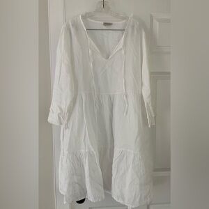 Bellambra White Linen Dress Size L